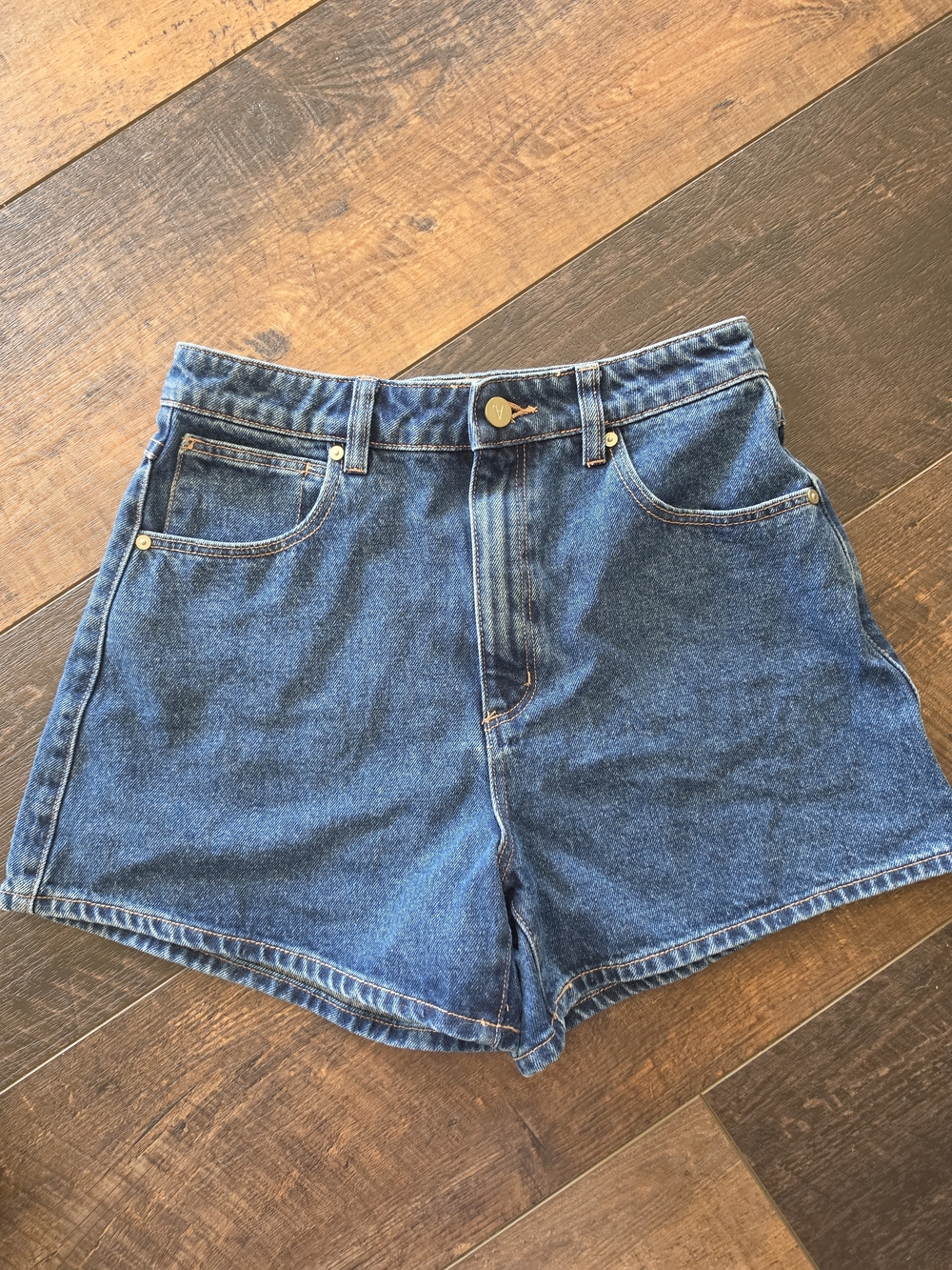Abrand Jeans A Venice Denim Shorts Women's Size 27 Blue High Rise Mom Shorts